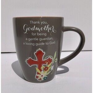 Cup Tea 12 oz Mug Microwave/ dishwasher safe, mate finish outside, "Godmother"
